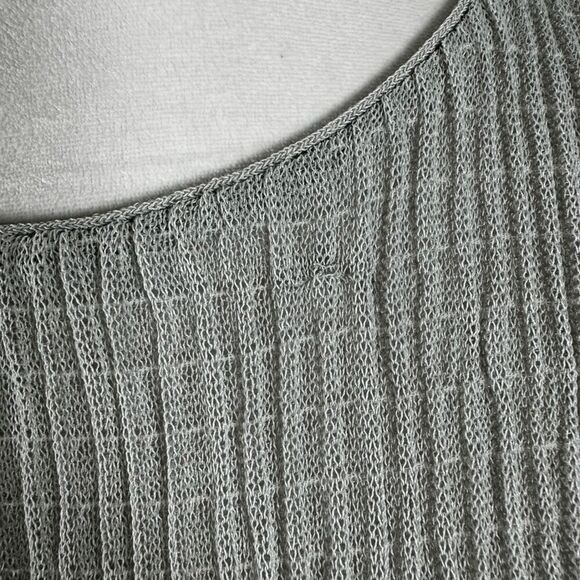 Vintage Giorgio Armani Rib puckered texture top Gray Crop Chic Size IT 42 US 6 - Picture 5 of 9